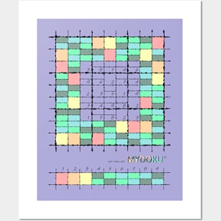 Mydoku_003_H001_003_F: Sudoku, Sudoku coloring, logic, logic puzzle, holiday puzzle, fun, away from screen Posters and Art